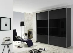 Schuifdeurkast 226cm - decor - metallic grijs