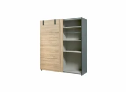Schuifdeurkast 188cm - decor - Franse eik