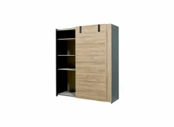 Schuifdeurkast 188cm - decor - Franse eik