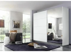 Schuifdeurkast 181cm - decor - wit