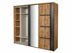 Schuifdeurkast Pauline 217cm - decor - donkerbruin