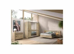 Schuifdeurkast Tanya 286cm - decor - canyon oak & zwart