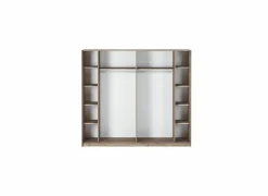 Schuifdeurkast Veronique 244cm - decor & glas - zwart