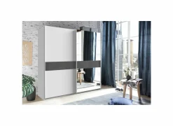 Schuifdeurkast Weimar 135cm - decor - wit & grijs