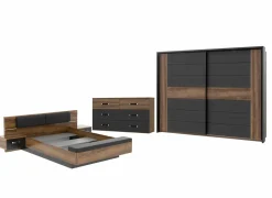 Slaapkamer Dolce met bed 160x200cm - kleerkast 281cm - commode 120cm