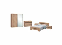 Slaapkamer Erwin met bed 160x200cm - kleerkast 200cm - commode 110cm en 2 nachtkastjes