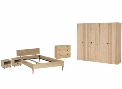 Slaapkamer Holmes met bed 160x200cm - kleerkast 250cm - commode 110cm en 2 nachtkastjes
