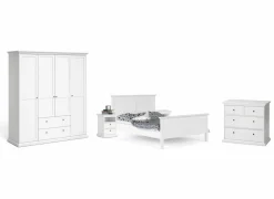 Slaapkamer Paris met bed 140cm - kleerkast 181cm - commode 97cm en 2 nachtkastjes