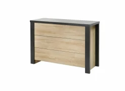 Slaapkamer Phaedra met bed 180x200cm - kleerkast 217cm - commode 120cm en 2 nachtkastjes