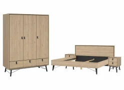 Slaapkamer Ry met bed 180x200cm - kleerkast 151cm en 2 nachtkastjes