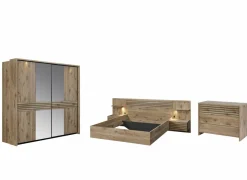 Slaapkamer Tanya II met bed 180x200cm - kleerkast 286cm - commode 111cm en 2 nachtkastjes