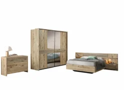 Slaapkamer Tanya II met bed 180x200cm - kleerkast 286cm - commode 111cm en 2 nachtkastjes