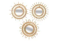 Spiegel Rotan Ø28cm set van 3