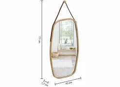 Spiegel 45x77cm - bamboe & glas - naturel
