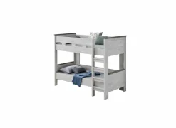 Stapelbed Eline 90x200cm - decor - white oak & autumn oak met bodems