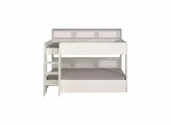 Stapelbed Leo  90x200cm - decor - wit met bodems