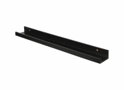 Wandplank Bergen 70x10x5cm - hout - zwart