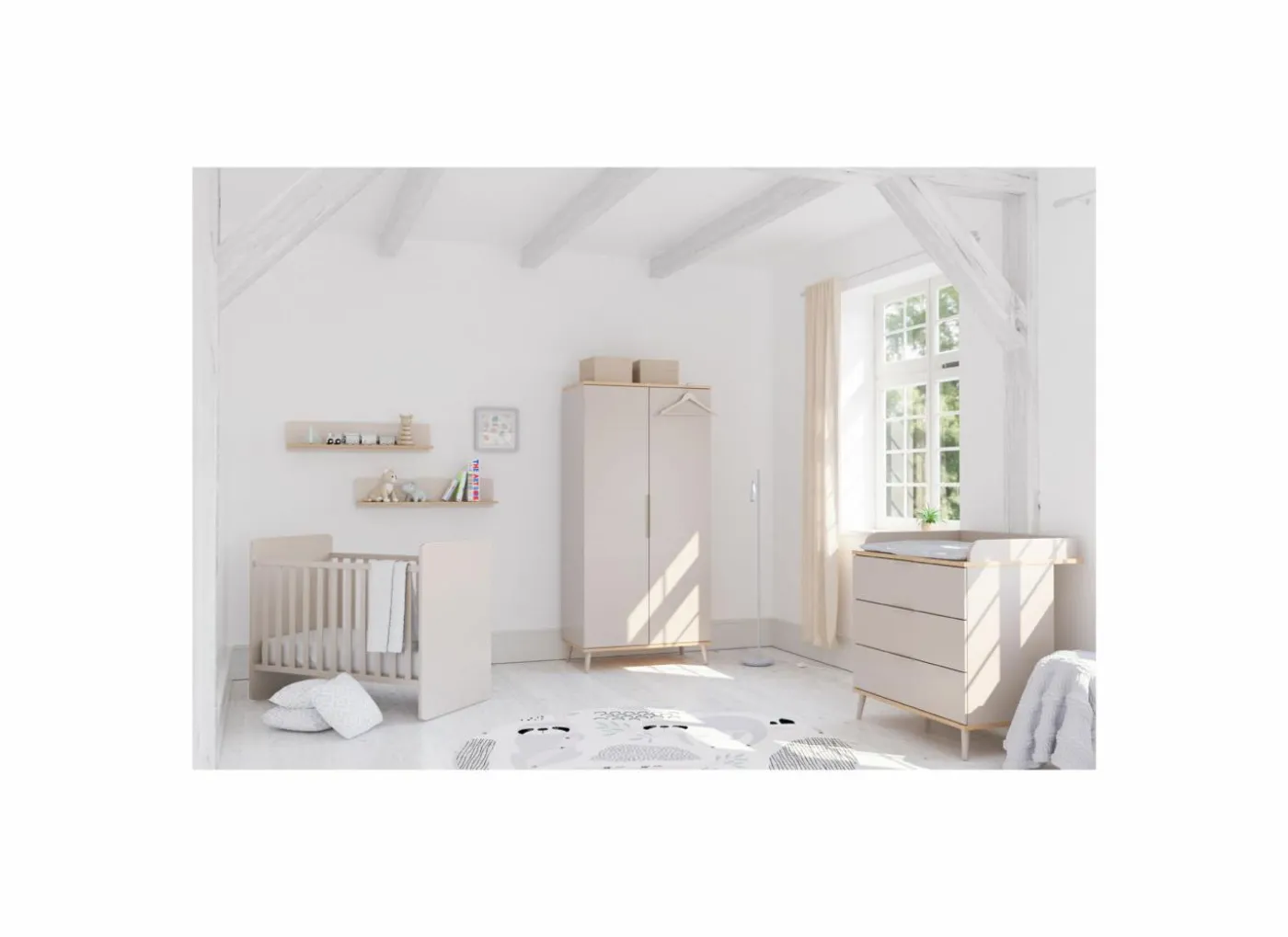 Wandplank Hazel 95x20x20cm beige