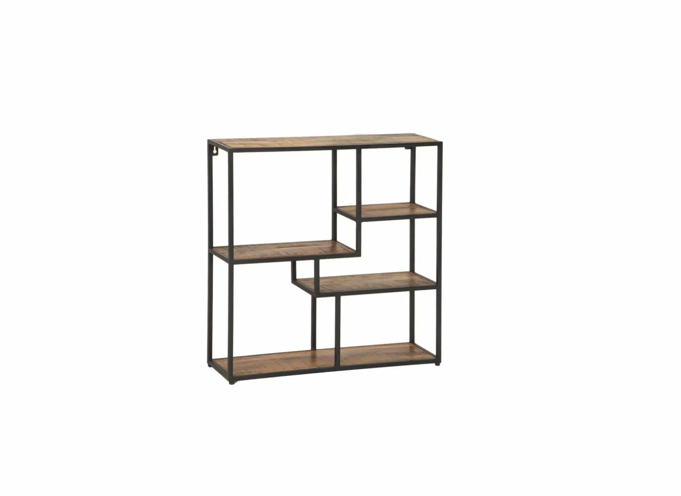 Wandrek Amador 80x20x80cm - mango massief - zwart & bruin