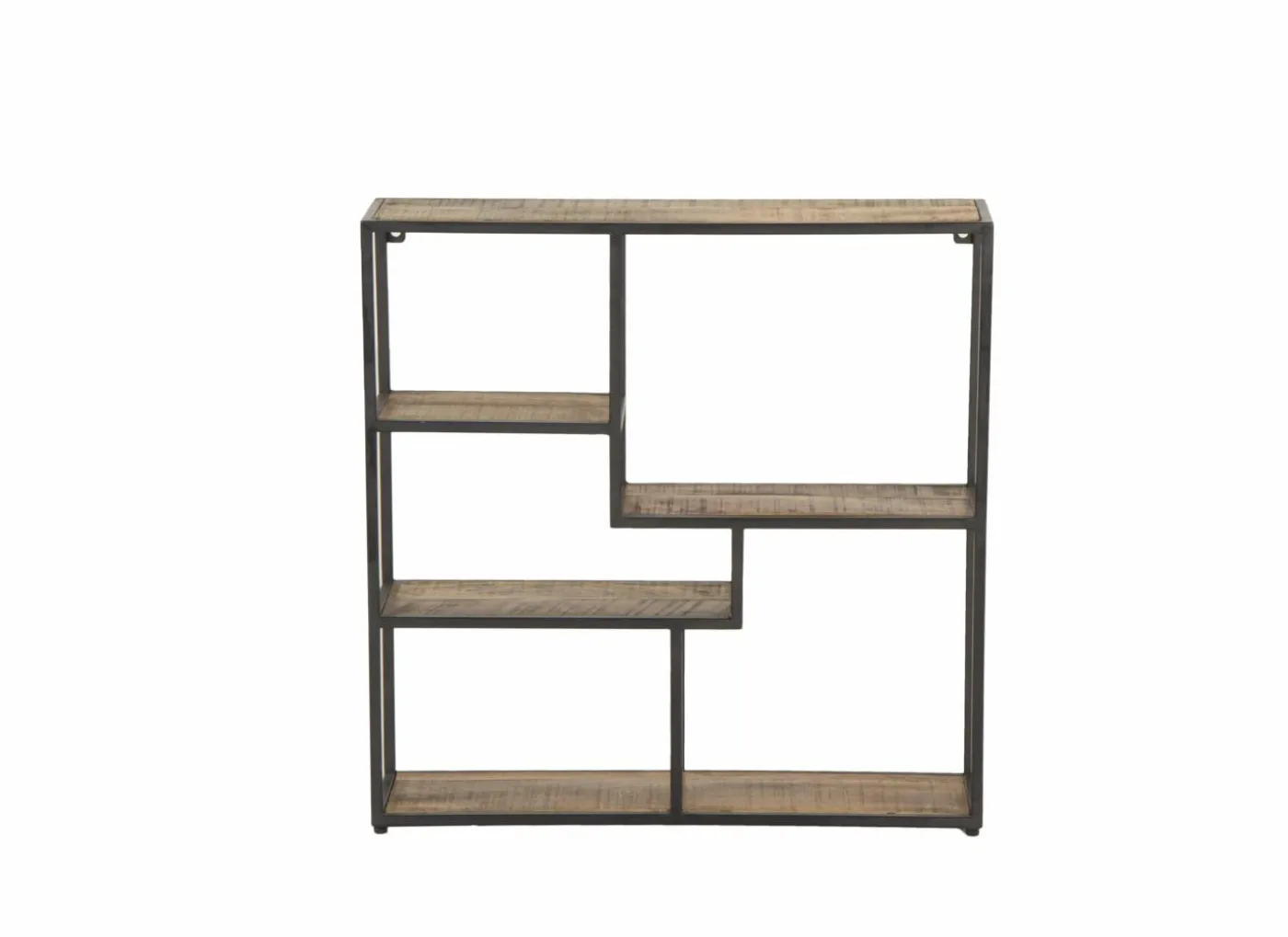 Wandrek Amador 80x20x80cm - mango massief - zwart & bruin