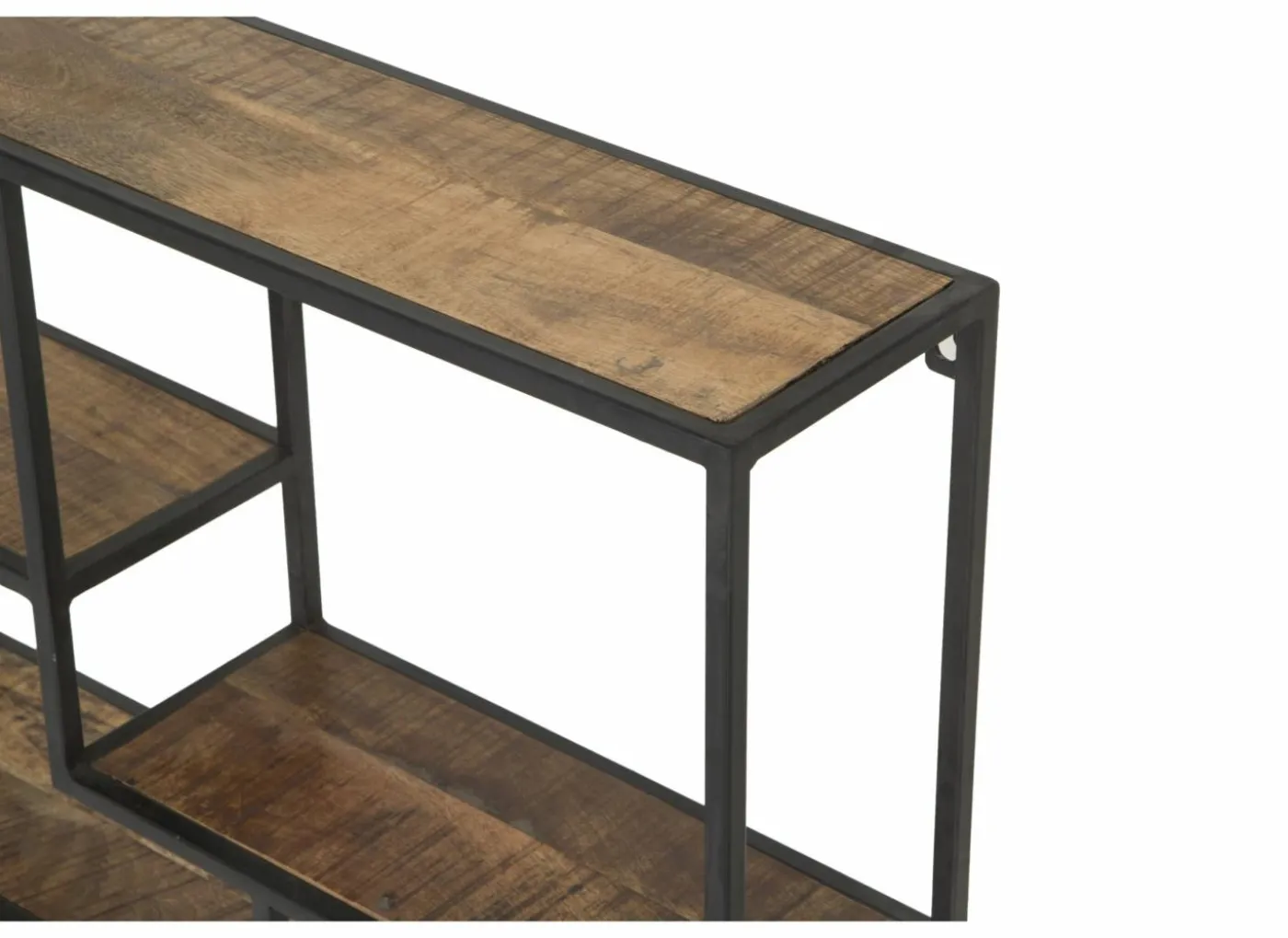 Wandrek Amador 80x20x80cm - mango massief - zwart & bruin