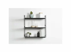 Wandrek Tomado 70x21x68cm - staal - zwart