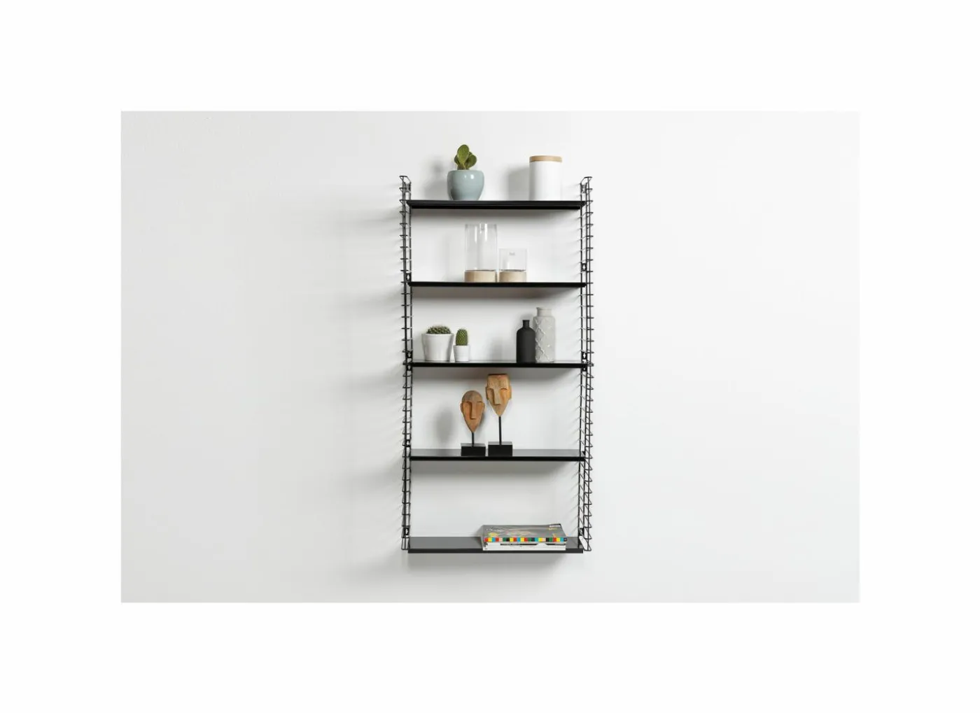 Wandrek Tomado 70x21x68cm - staal - zwart