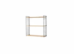 Wandrek Tomado 70x21x68cm - staal - naturel & zwart