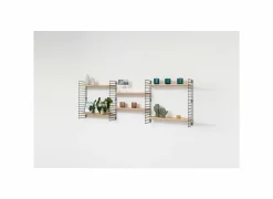 Wandrek Tomado 70x21x68cm - staal - naturel & zwart