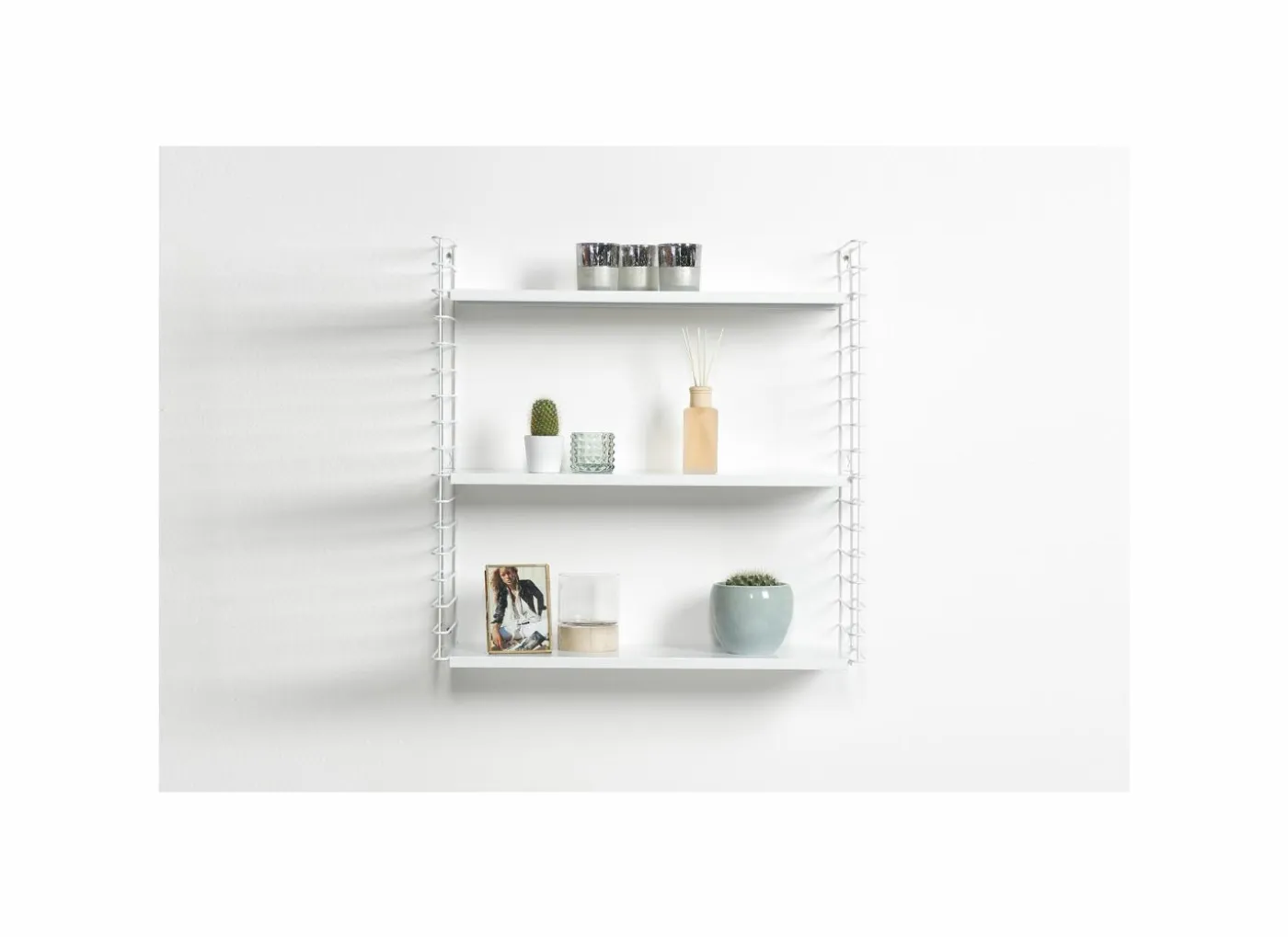 Wandrek Tomado 70x21x68cm - staal - wit