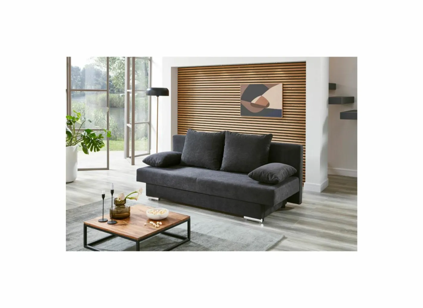 Zetelbed Grenoble 2 persoons stof antraciet