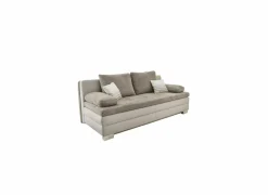 Zetelbed Lincoln 2 persoons - 203x102cm - Â stof & lederlook - taupe & beige