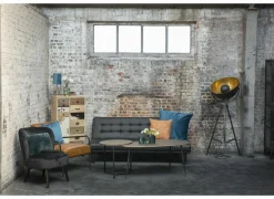 Zetelbed Molina 1 persoon - 180x90cm - lederlook - zwart