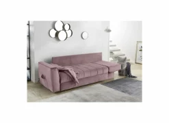 Zetelbed Rick 2-zit - stof - roze