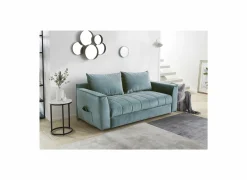 Zetelbed Rick 2-zit - stof - turquoise