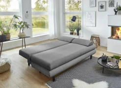 Zetelbed SO240 Bern 2 persoons - stof - donkergrijs