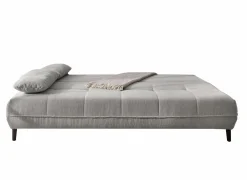 Zetelbed Till 2-persoons - stof - lichtgrijs met opbergruimte
